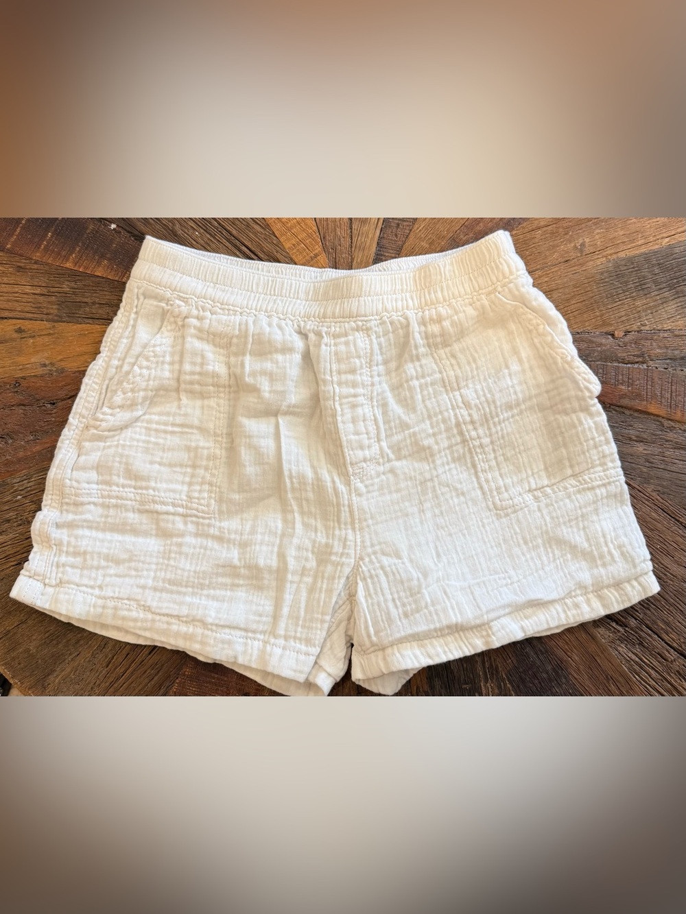 GAP White Elastic-Waist Kids Shorts